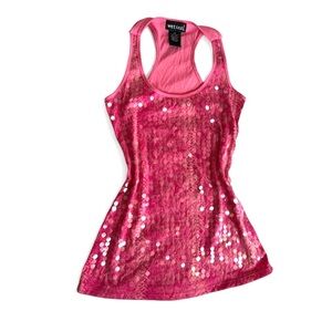 Pink Vintage Wet Seal Sequin Tank Top